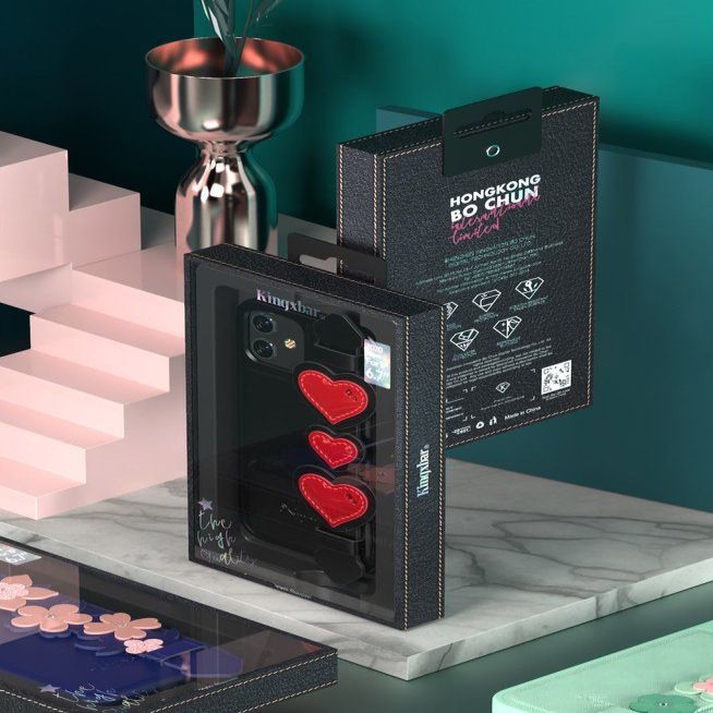 Tagakaaned Kingxbar Kingxbar Sweet Series case decorated with original Swarovski crystals iPhone 12 mini black