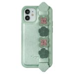 Back panel cover Kingxbar  Kingxbar Sweet Series case decorated with original Swarovski crystals iPhone 12 Pro / iPhone 12 green 