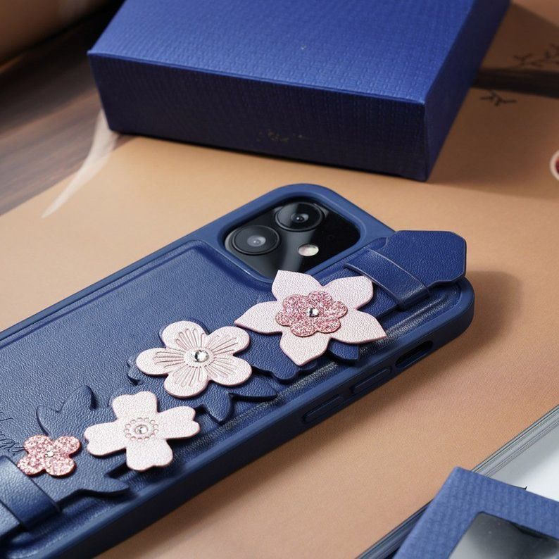 Tagakaaned Kingxbar Kingxbar Sweet Series case decorated with original Swarovski crystals iPhone 12 Pro Max blue