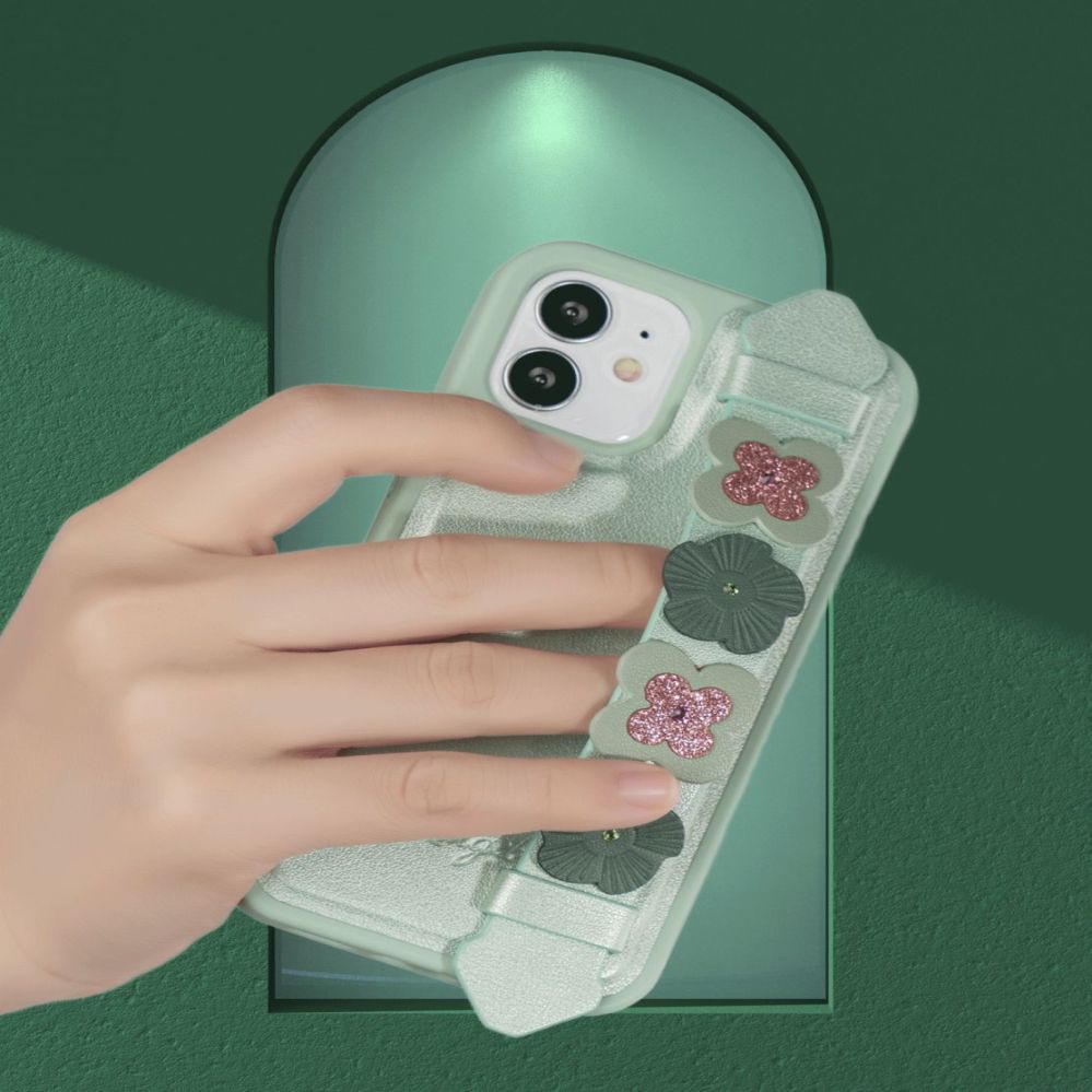 Tagakaaned Kingxbar Kingxbar Sweet Series case decorated with original Swarovski crystals iPhone 12 Pro Max blue