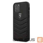 Back panel cover Ferrari  Ferrari FEHQUHCP12LBK iPhone 12 Pro Max 6.7" black/black hardcase Off Track Quilted 