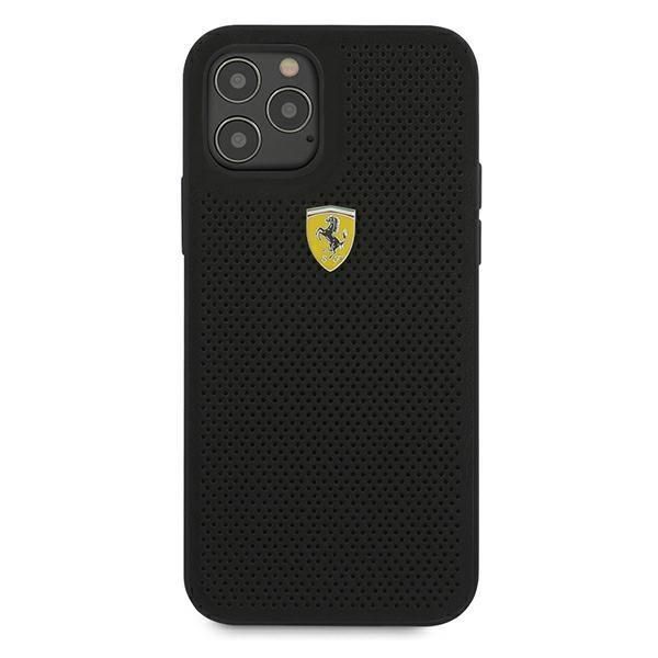 Tagakaaned Ferrari Ferrari FESPEHCP12MBK iPhone 12/12 Pro 6.1" black/black hardcase On Track Perforated