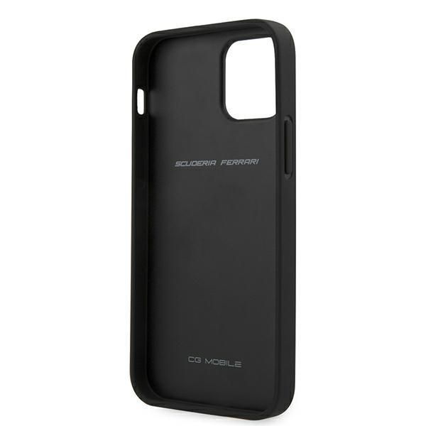 Tagakaaned Ferrari Ferrari FESPEHCP12MBK iPhone 12/12 Pro 6.1" black/black hardcase On Track Perforated
