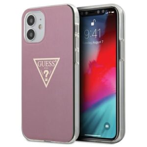 Aizmugurējais vāciņš Guess  Guess GUHCP12SPCUMPTPI iPhone 12 mini 5.4" pink/pink hardcase Metallic Collection 