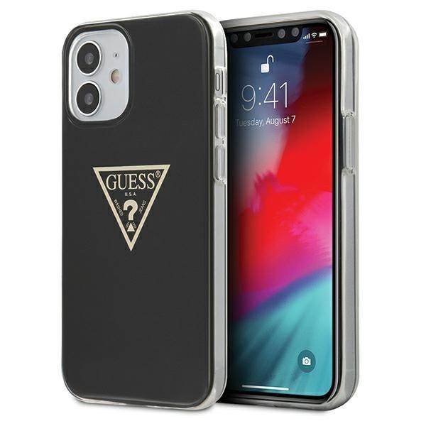 Aizmugurējais vāciņš Guess Guess GUHCP12SPCUMPTBK iPhone 12 mini 5.4" black/black hardcase Metallic Collection