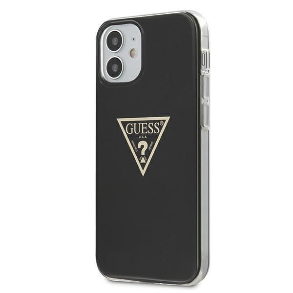 Aizmugurējais vāciņš Guess Guess GUHCP12SPCUMPTBK iPhone 12 mini 5.4" black/black hardcase Metallic Collection
