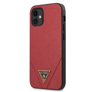 Aizmugurējais vāciņš Guess  Guess GUHCP12SVSATMLRE iPhone 12 mini 5.4" red/red hardcase Saffiano