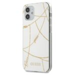 Nugarėlės dėklai Guess  Guess GUHCP12SPCUCHWH iPhone 12 mini 5.4" white/white hardcase Gold Chain Collection