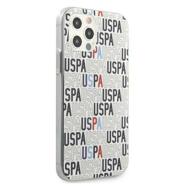 Aizmugurējais vāciņš U.S. Polo PU US Polo USHCP12LPCUSPA6 iPhone 12 Pro Max 6,7" biały/white Logo Mania Collection