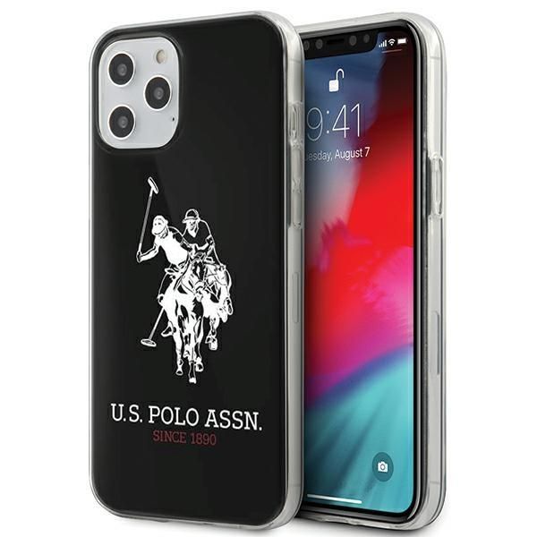 Aizmugurējais vāciņš U.S. Polo PU US Polo USHCP12LTPUHRBK iPhone 12 Pro Max 6,7" czarny/black Shiny Big Logo