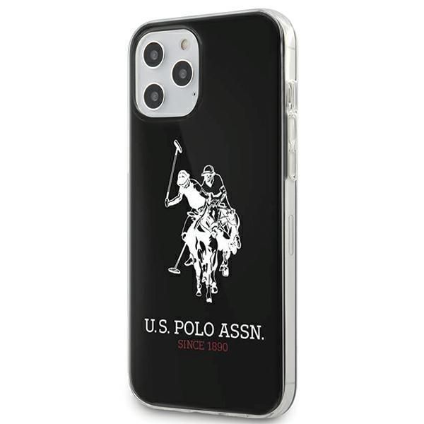 Aizmugurējais vāciņš U.S. Polo PU US Polo USHCP12LTPUHRBK iPhone 12 Pro Max 6,7" czarny/black Shiny Big Logo