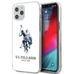 Nugarėlės dėklai U.S. Polo PU  US Polo USHCP12LTPUHRWH iPhone 12 Pro Max 6,7" biały/white Shiny Big Logo 
