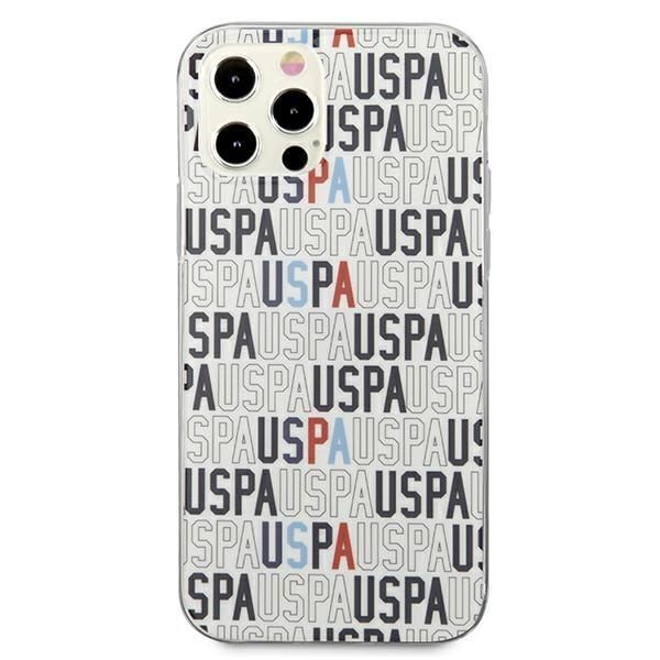 Aizmugurējais vāciņš U.S. Polo PU US Polo USHCP12MPCUSPA6 iPhone 12/12 Pro 6,1" biały/white Logo Mania Collection