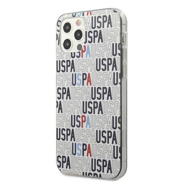 Aizmugurējais vāciņš U.S. Polo PU US Polo USHCP12MPCUSPA6 iPhone 12/12 Pro 6,1" biały/white Logo Mania Collection