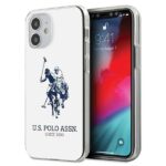 Чехол на заднюю панель U.S. Polo PU  US Polo USHCP12STPUHRWH iPhone 12 mini 5,4" biały/white Shiny Big Logo 