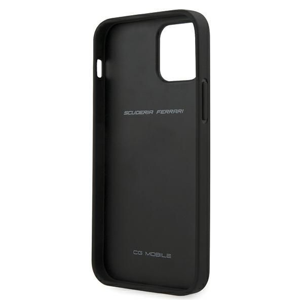 Back panel cover Ferrari Ferrari FEOGOHCP12MBK iPhone 12/12 Pro 6.1" black/black hardcase Off Track Perforated