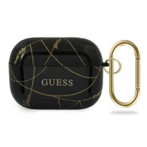 Aizmugurējais vāciņš Guess  Guess GUACAPTPUCHBK AirPods Pro cover black/black Gold Chain Collection 