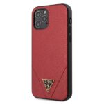 Back panel cover Guess  Guess GUHCP12LVSATMLRE iPhone 12 Pro Max 6.7" red/red hardcase Saffiano