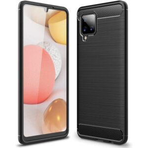 Aizmugurējais vāciņš Hurtel  Carbon Case Flexible Cover TPU Case for Samsung Galaxy A42 5G black 