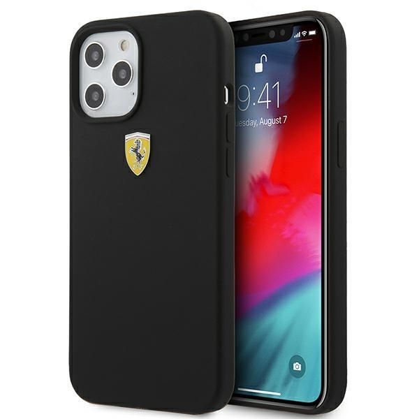 Tagakaaned Ferrari Ferrari FESSIHCP12LBK iPhone 12 Pro Max 6.7" black/black hardcase On Track Silicone