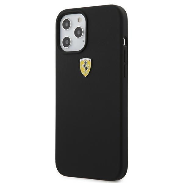 Tagakaaned Ferrari Ferrari FESSIHCP12LBK iPhone 12 Pro Max 6.7" black/black hardcase On Track Silicone