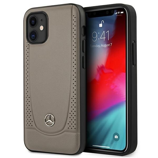 Back panel cover Mercedes-Benz Mercedes Urban Line Case for iPhone 12 mini - Brown