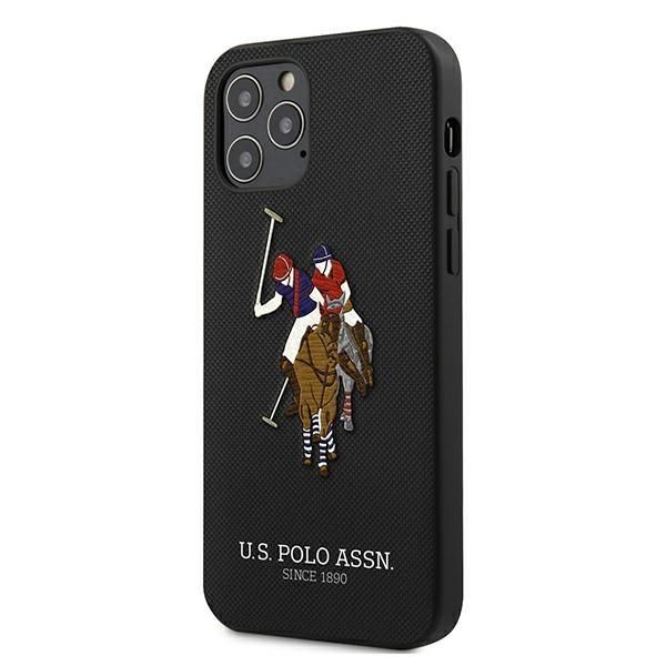 Aizmugurējais vāciņš U.S. Polo PU US Polo USHCP12LPUGFLBK iPhone 12 Pro Max 6.7" black/black Polo Embroidery Collection