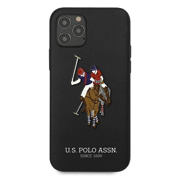 Aizmugurējais vāciņš U.S. Polo PU US Polo USHCP12LPUGFLBK iPhone 12 Pro Max 6.7" black/black Polo Embroidery Collection