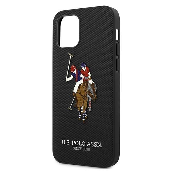 Aizmugurējais vāciņš U.S. Polo PU US Polo USHCP12LPUGFLBK iPhone 12 Pro Max 6.7" black/black Polo Embroidery Collection