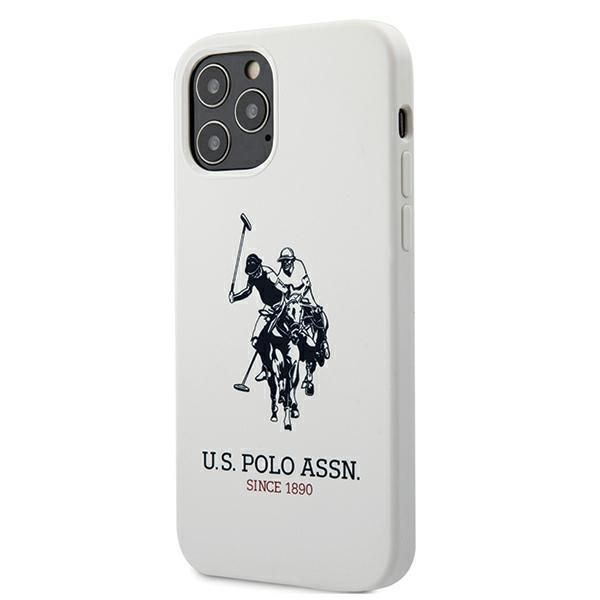 Aizmugurējais vāciņš U.S. Polo PU US Polo USHCP12MSLHRWH iPhone 12/12 Pro 6,1" biały/white Silicone Collection
