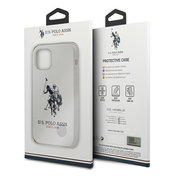 Aizmugurējais vāciņš U.S. Polo PU US Polo USHCP12MSLHRWH iPhone 12/12 Pro 6,1" biały/white Silicone Collection