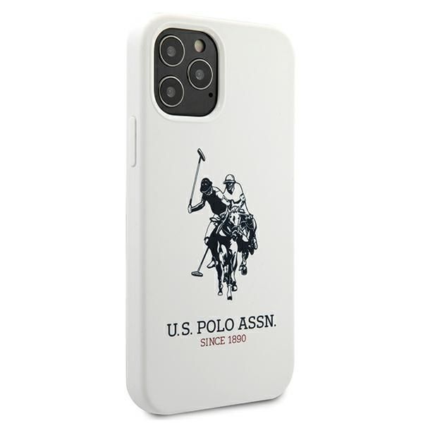 Aizmugurējais vāciņš U.S. Polo PU US Polo USHCP12MSLHRWH iPhone 12/12 Pro 6,1" biały/white Silicone Collection