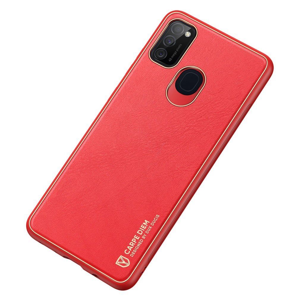 Tagakaaned Dux Ducis Dux Ducis Yolo elegant case made of soft TPU and PU leather for Samsung Galaxy M30s red