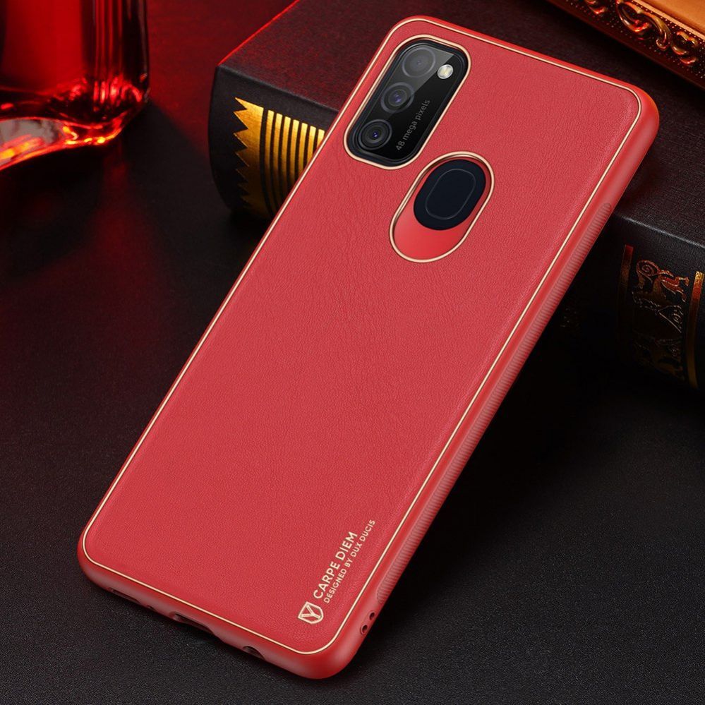 Tagakaaned Dux Ducis Dux Ducis Yolo elegant case made of soft TPU and PU leather for Samsung Galaxy M30s red
