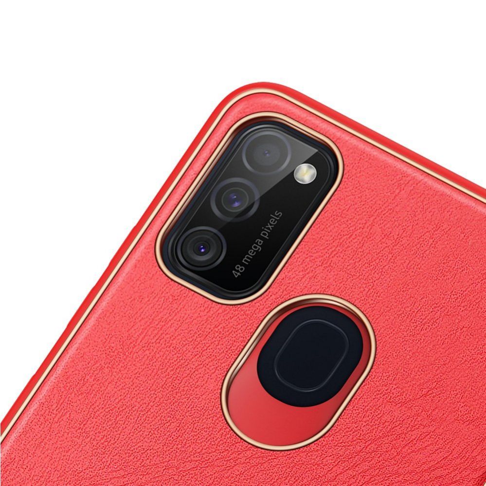 Tagakaaned Dux Ducis Dux Ducis Yolo elegant case made of soft TPU and PU leather for Samsung Galaxy M30s red