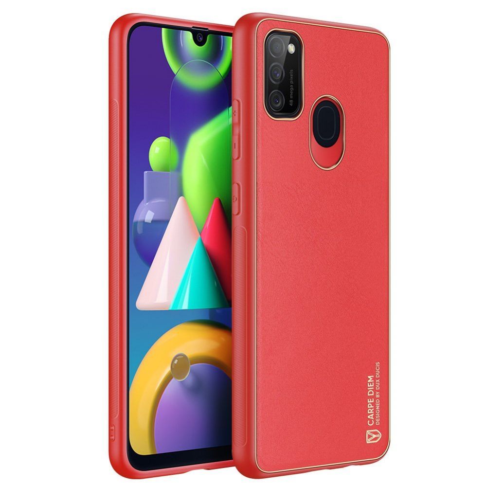 Tagakaaned Dux Ducis Dux Ducis Yolo elegant case made of soft TPU and PU leather for Samsung Galaxy M30s red