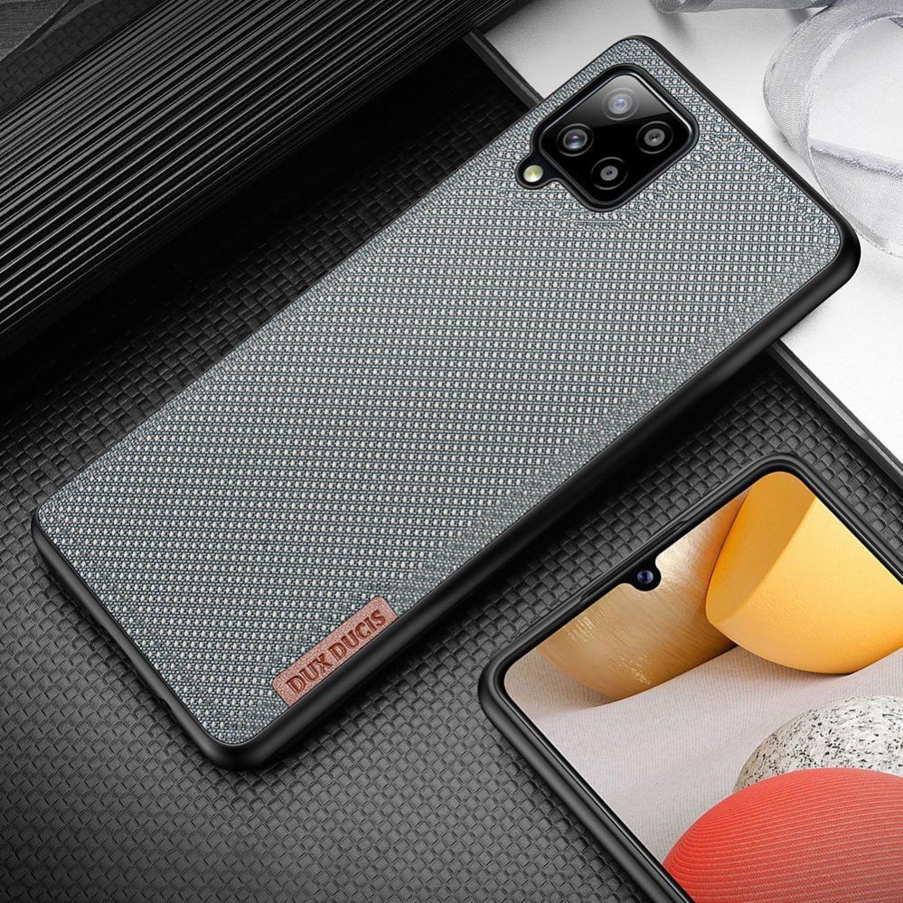 Tagakaaned Dux Ducis Dux Ducis Fino case covered with nylon material for Samsung Galaxy A42 5G gray