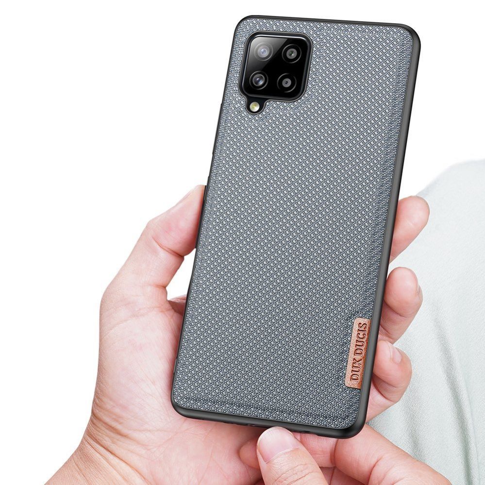 Tagakaaned Dux Ducis Dux Ducis Fino case covered with nylon material for Samsung Galaxy A42 5G gray