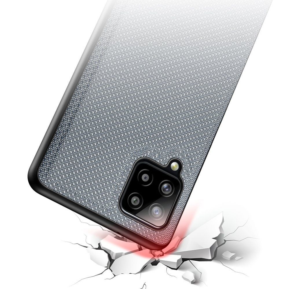 Tagakaaned Dux Ducis Dux Ducis Fino case covered with nylon material for Samsung Galaxy A42 5G gray