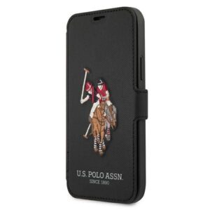Aizmugurējais vāciņš U.S. Polo PU  US Polo USFLBKP12MPUGFLBK iPhone 12/12 Pro 6,1" czarny/black book Polo Embroidery Collection 