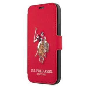 Aizmugurējais vāciņš U.S. Polo PU  US Polo USFLBKP12MPUGFLRE iPhone 12/12 Pro 6,1" czerwony/red book Polo Embroidery Collection 