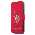 Nugarėlės dėklai U.S. Polo PU  US Polo USFLBKP12SPUGFLRE iPhone 12 mini 5,4" czerwony/red book Polo Embroidery Collection 