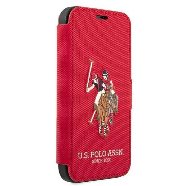 Back panel cover U.S. Polo PU US Polo USFLBKP12SPUGFLRE iPhone 12 mini 5,4" czerwony/red book Polo Embroidery Collection