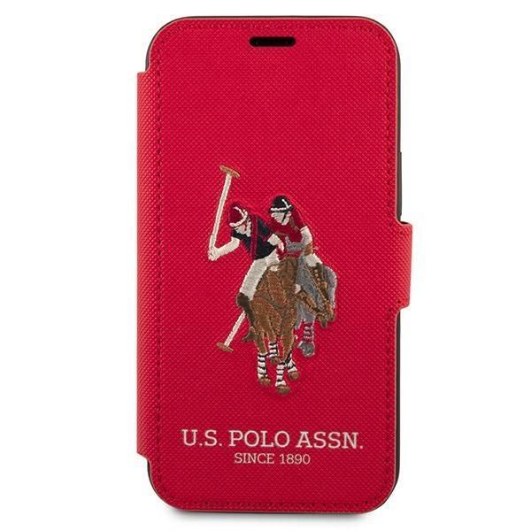 Back panel cover U.S. Polo PU US Polo USFLBKP12SPUGFLRE iPhone 12 mini 5,4" czerwony/red book Polo Embroidery Collection