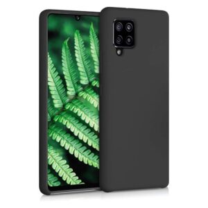 Nugarėlės dėklai Hurtel  Silicone Case Soft Flexible Rubber Cover for Samsung Galaxy A42 5G black 