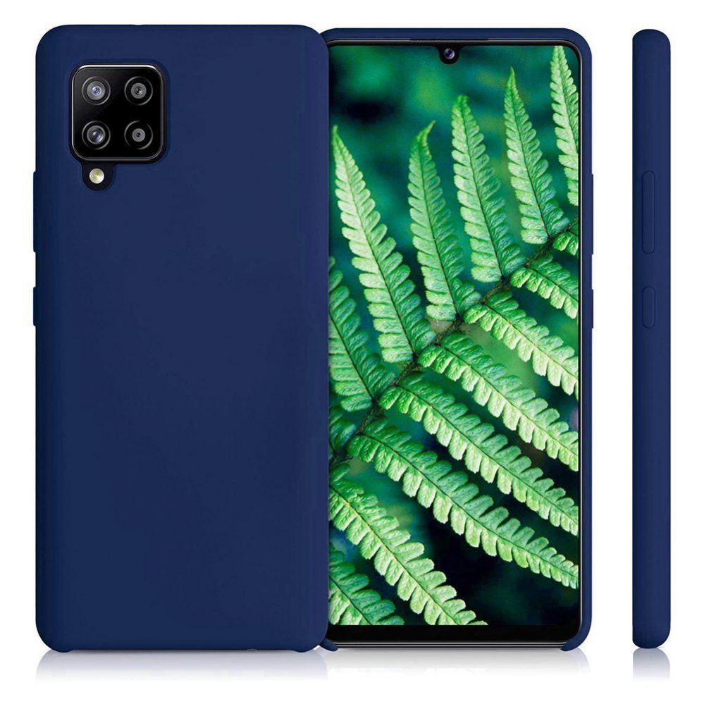 Nugarėlės dėklai Hurtel Silicone Case Soft Flexible Rubber Cover for Samsung Galaxy A42 5G blue