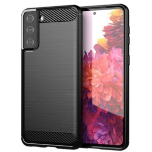 Aizmugurējais vāciņš Hurtel  Carbon Case Flexible Cover TPU Case for Samsung Galaxy S21+ 5G (S21 Plus 5G) black 
