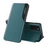 Nugarėlės dėklai Hurtel  Eco Leather View Case elegant bookcase type case with kickstand for Samsung Galaxy A72 4G green 