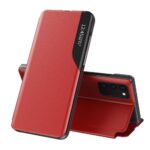 Nugarėlės dėklai Hurtel  Eco Leather View Case elegant bookcase type case with kickstand for Samsung Galaxy A72 4G red 