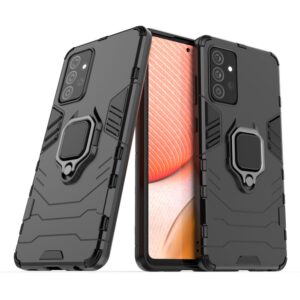 Nugarėlės dėklai Hurtel  Ring Armor Case Kickstand Tough Rugged Cover for Samsung Galaxy A72 4G black 